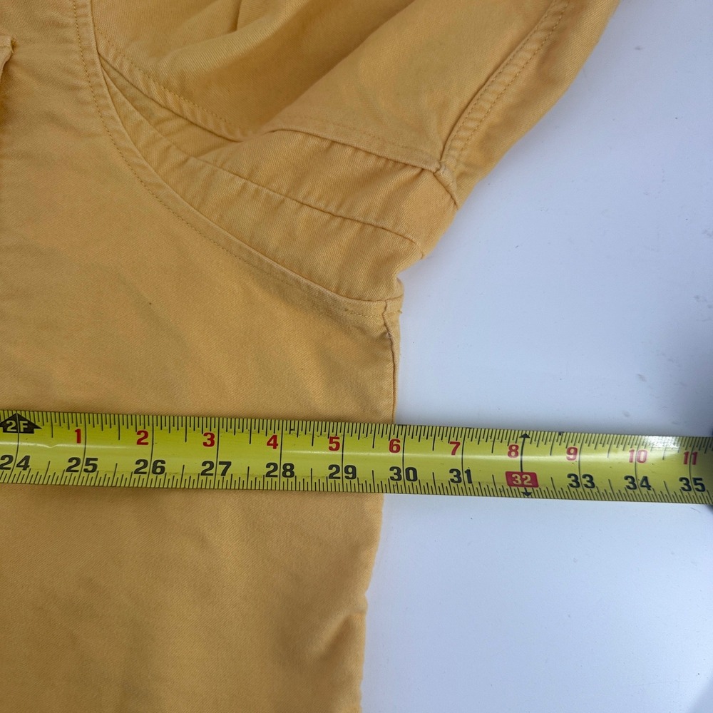 Duluth Trading Co Mens 3XL Mustard Yellow Cotton Heavyweight Work Shirt L/S - Picture 4 of 5